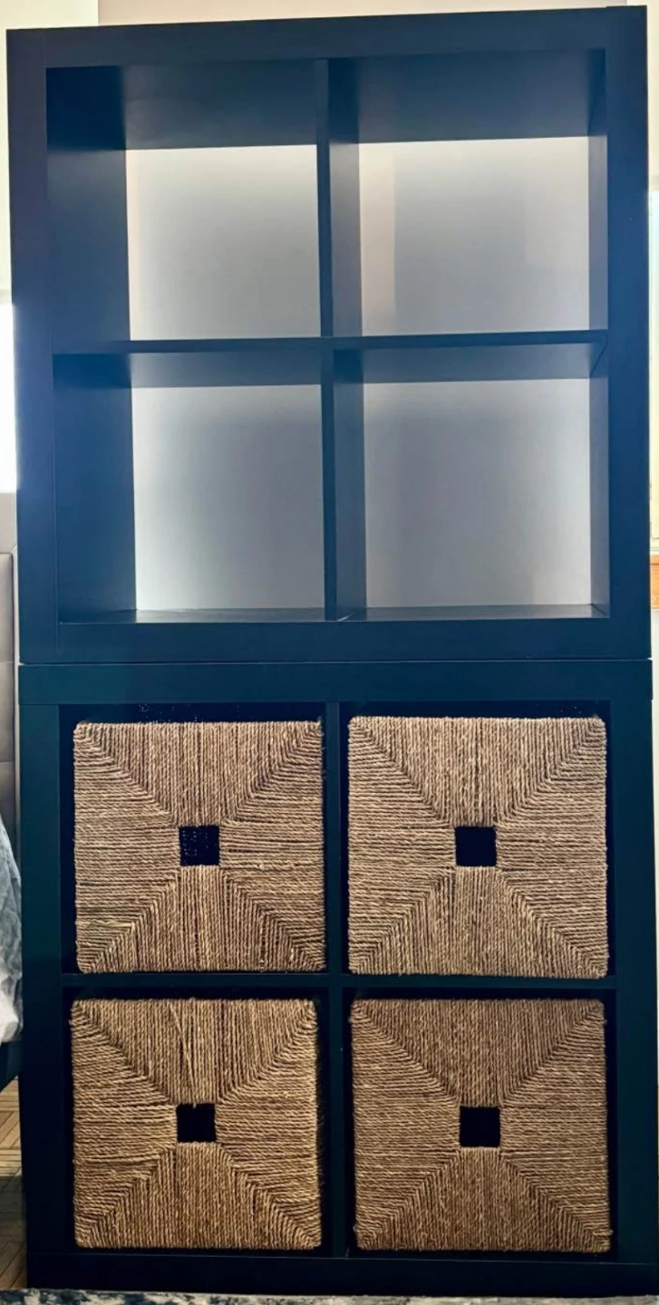 IKEA kallax cube storage shelf unit 2x2 black - photo 4