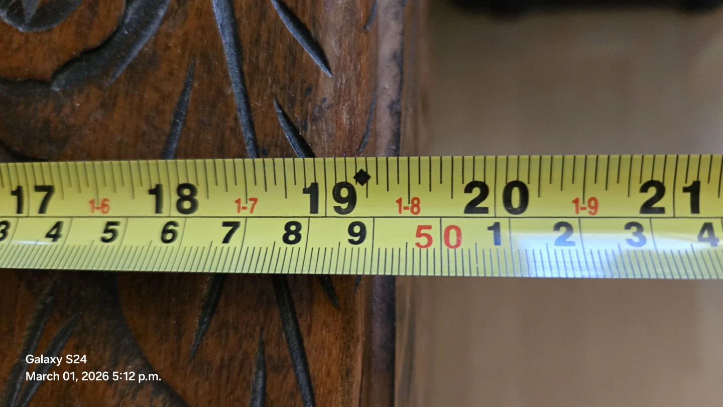 Vintage Carved Wooden Chest - photo 3