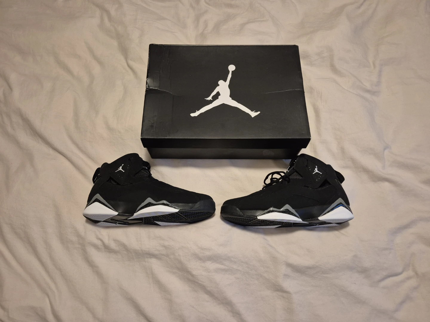 Jordan True Flight Sneakers - Black/White, Size 9.5
