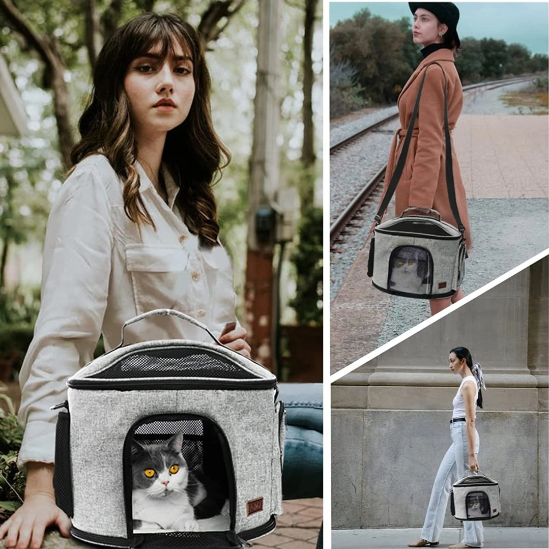 AMJ Cat Carrier Dog Carrier Airline Approved, Pet Carrier Po.... - photo 2