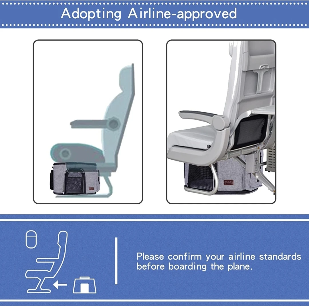 AMJ Cat Carrier Dog Carrier Airline Approved, Pet Carrier Po.... - photo 5