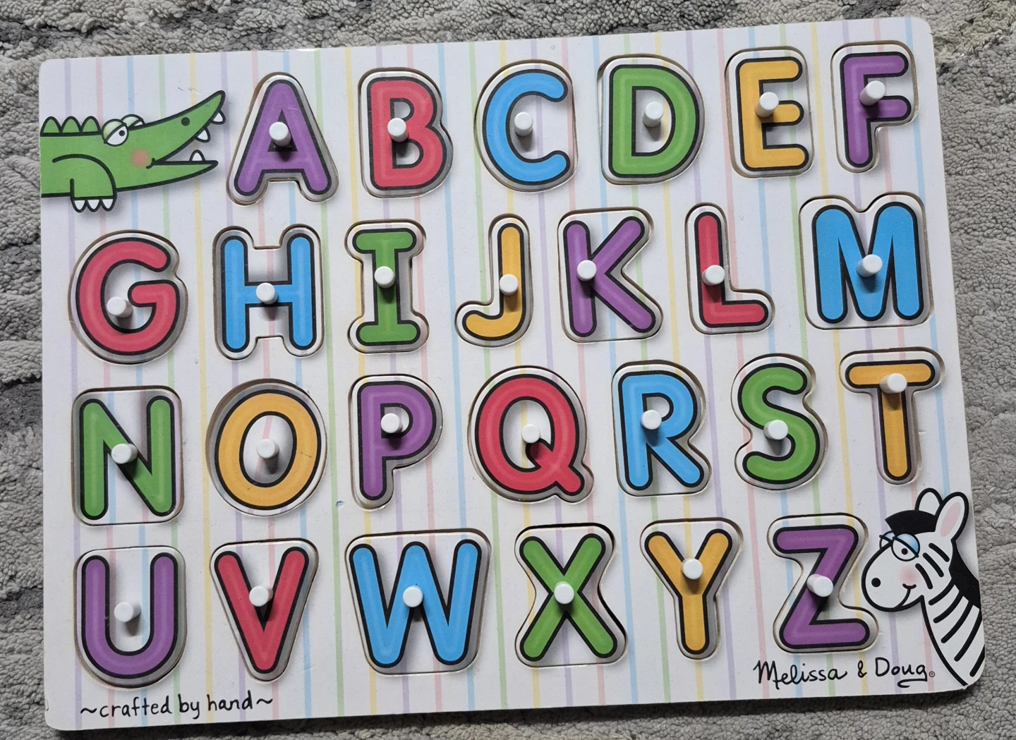 Melissa & Doug Wooden Alphabet Puzzle Board