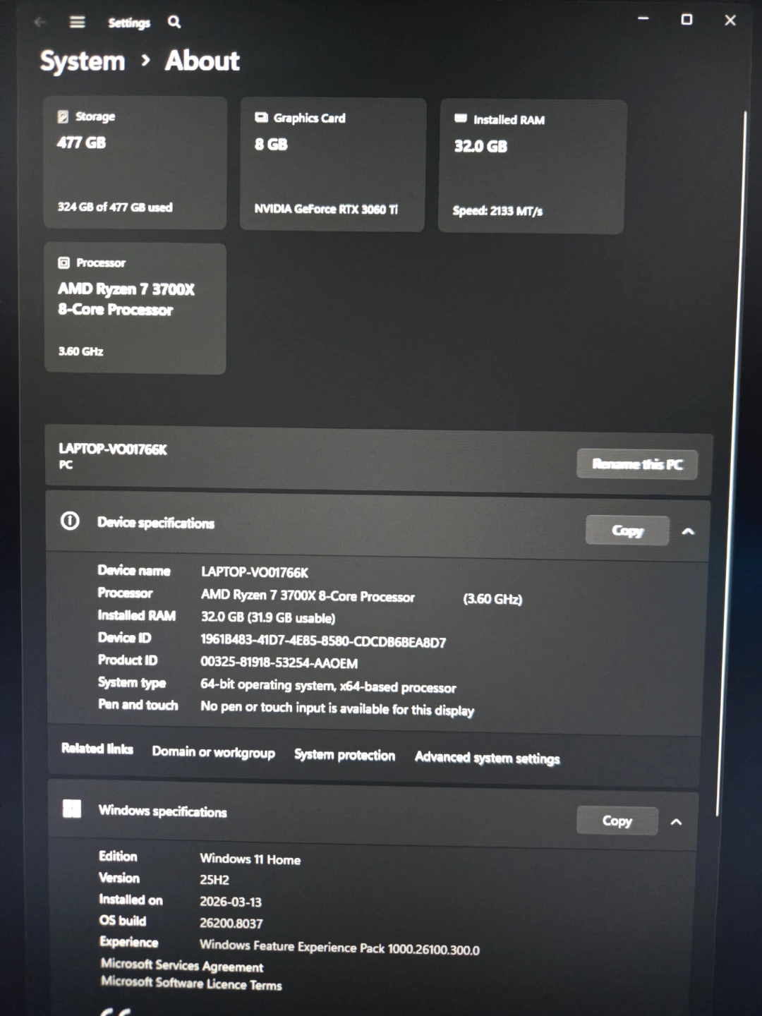 Gaming PC RTX 3060 TI - NEED GONE ASAP - photo 2