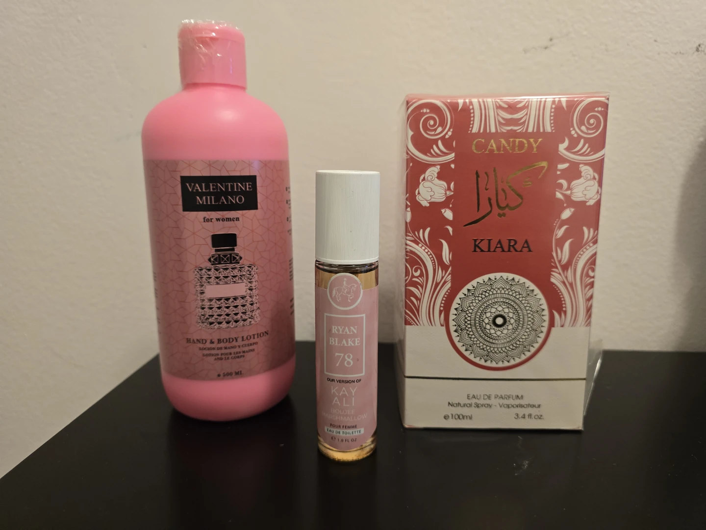Valentine Milano Body Lotion and Kiara Candy