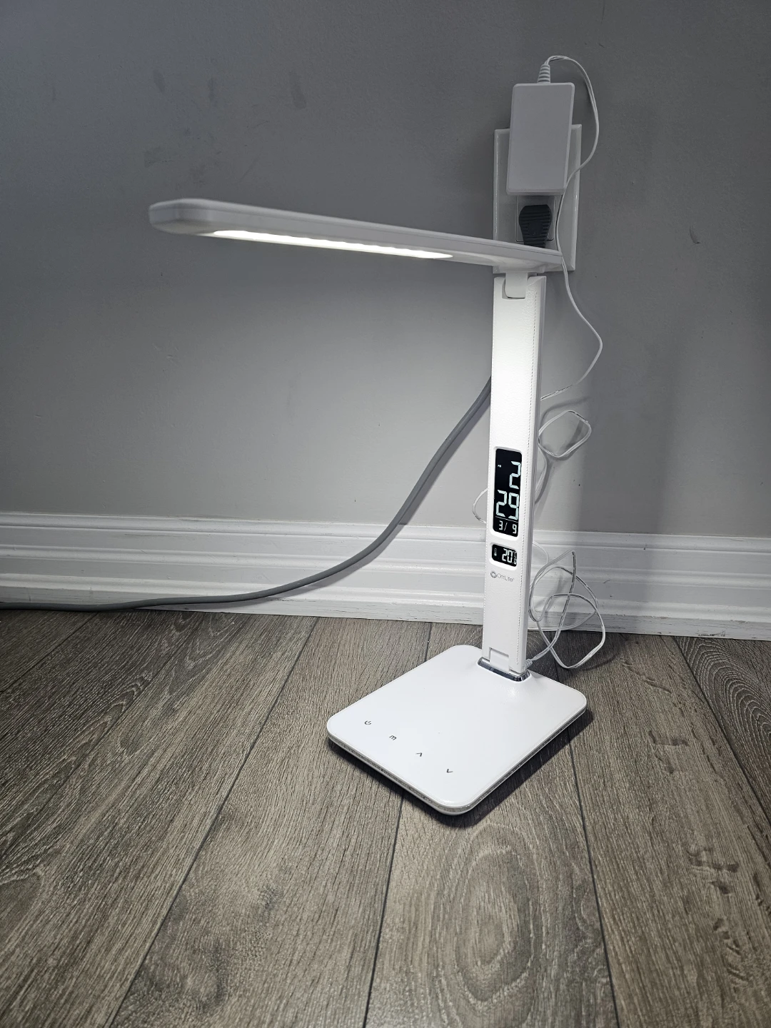 White LED Desk Lamp with Digital Display