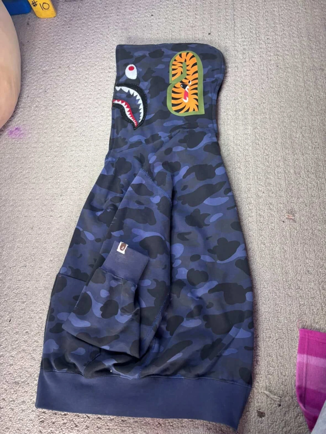 BAPE Full Zip Hoodie Camo Shark