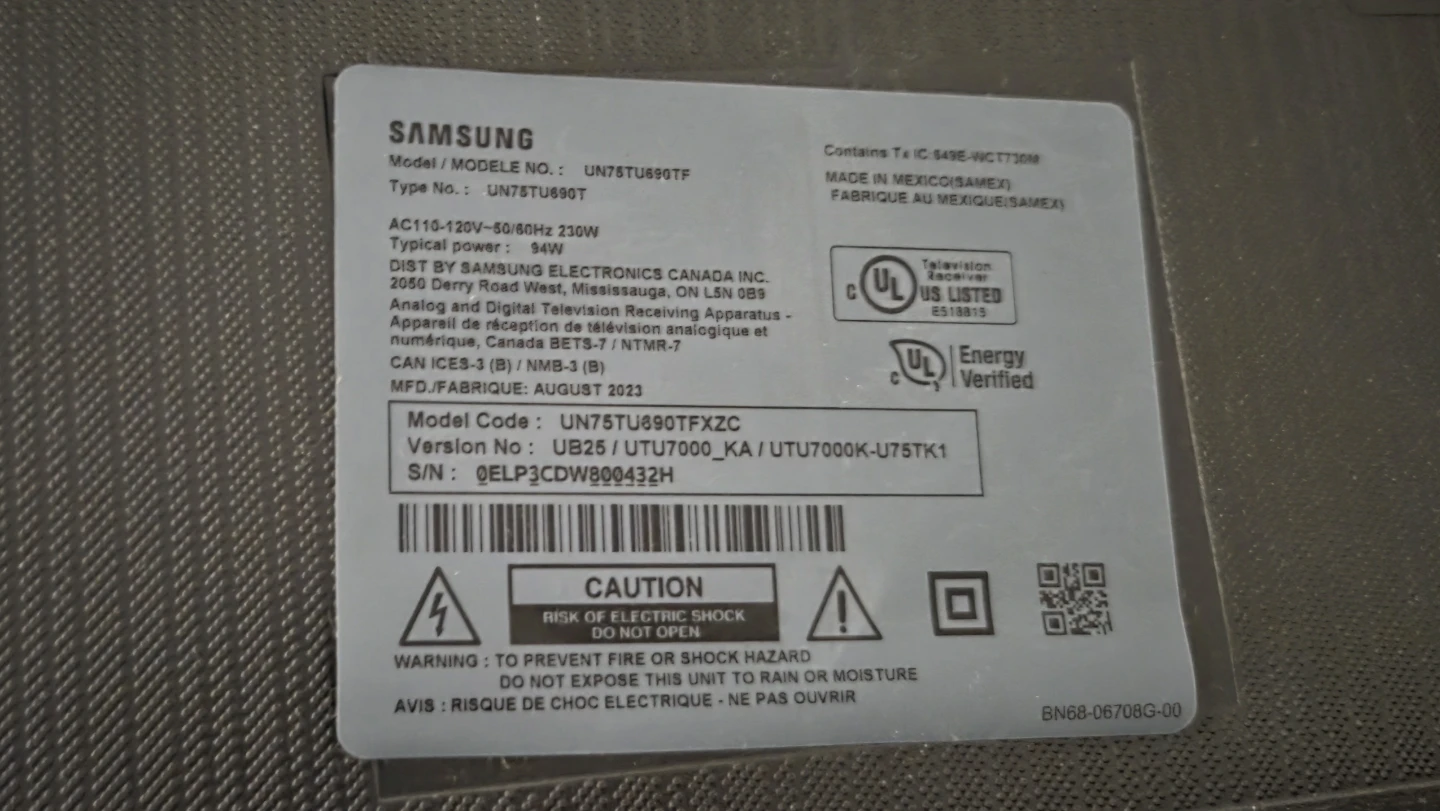 Samsung 75” 4K Smart TV + Adjustable TV Bench - photo 2