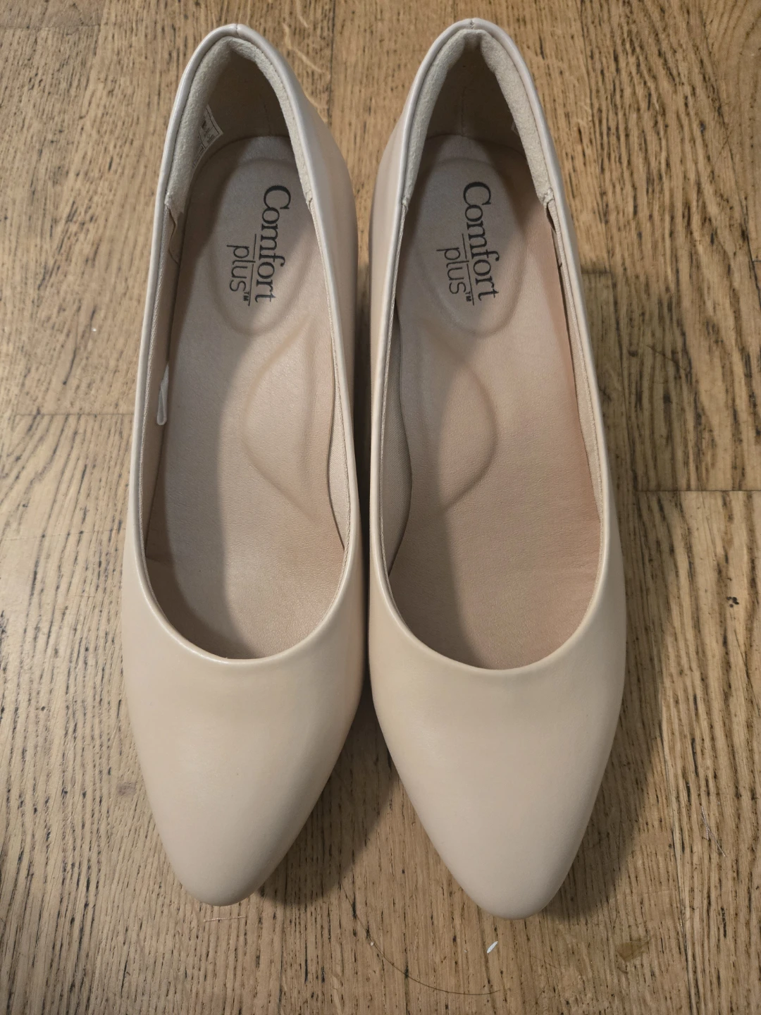 Comfort Plus Wedge Heels - Beige Size 8