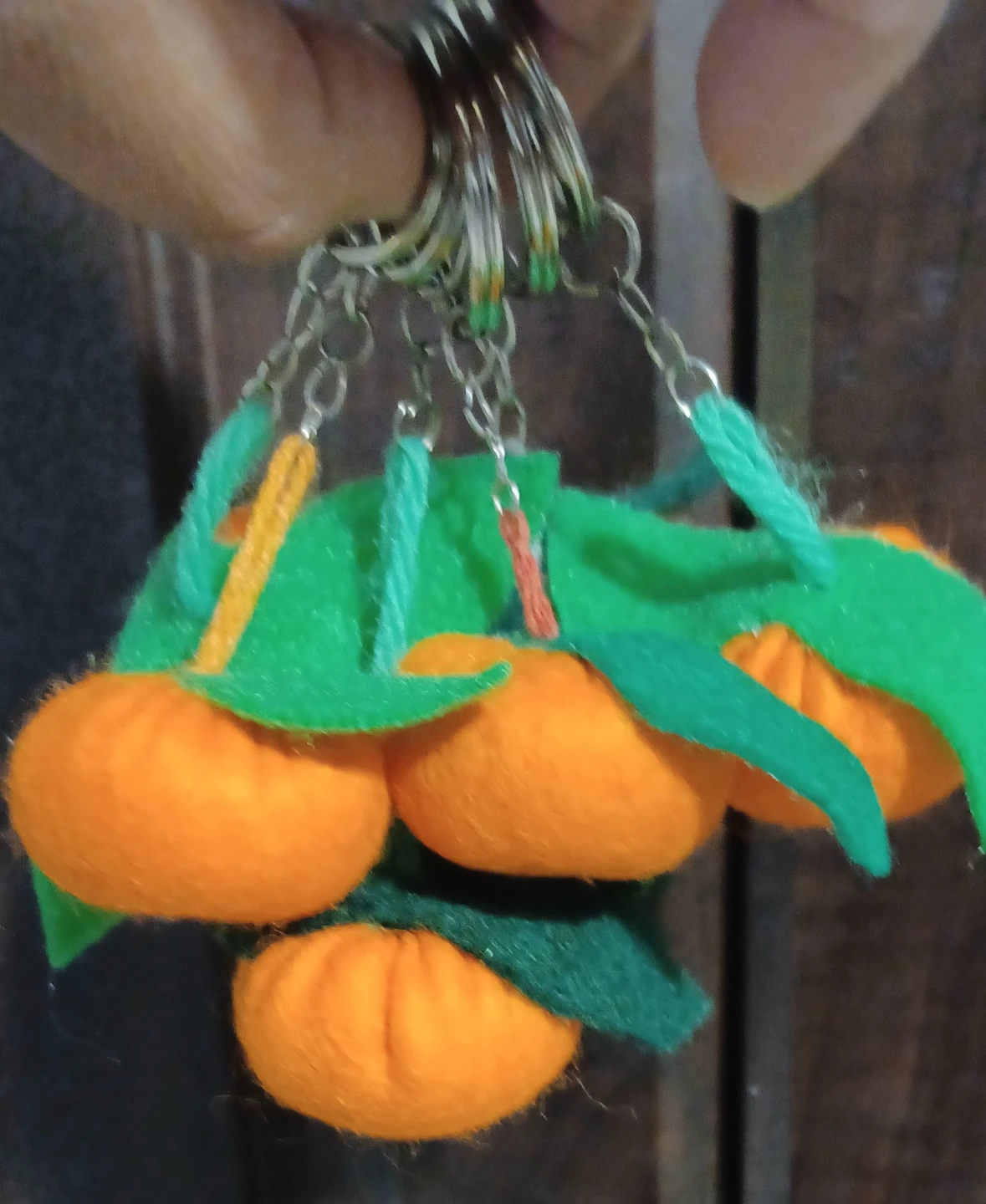 Felt Orange  Keychain