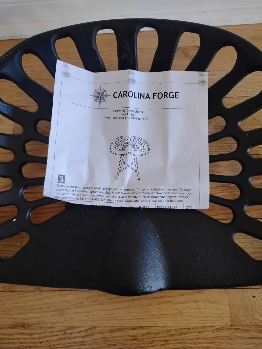 Carolina Forge Tractor Seat Fireside Bench
