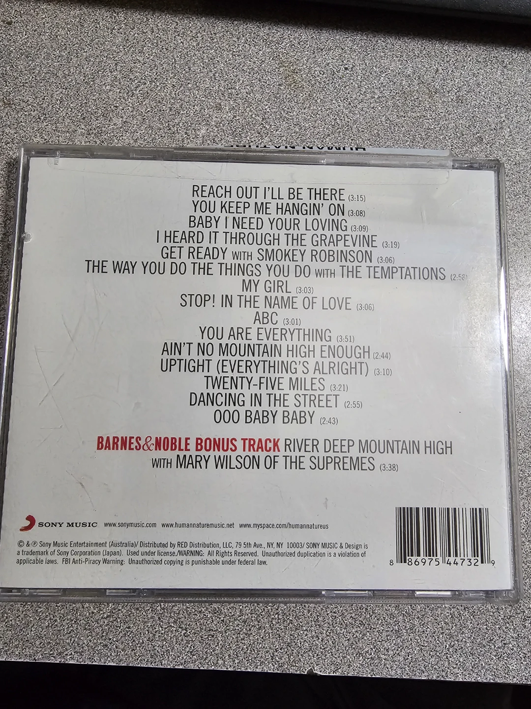Human Nature Reach Out CD - photo 4