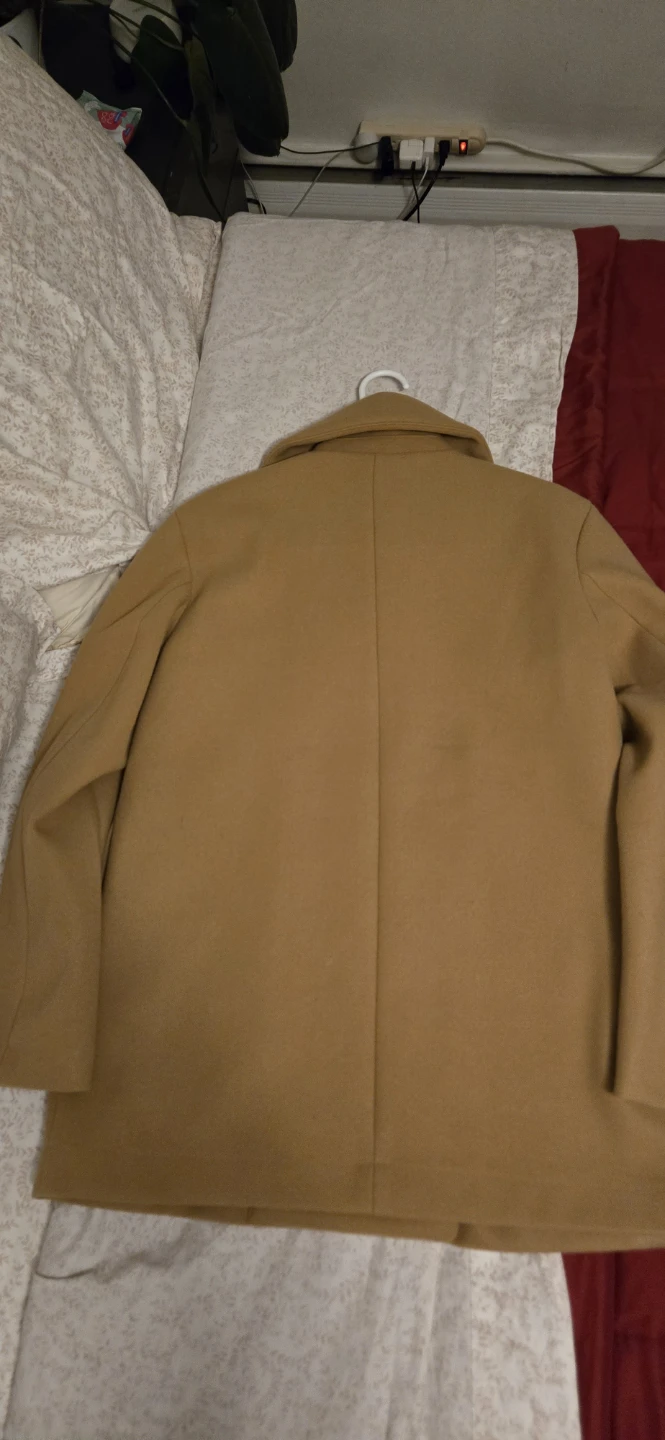 H&M Camel Double-Breasted Wool Blend Coat - photo 2