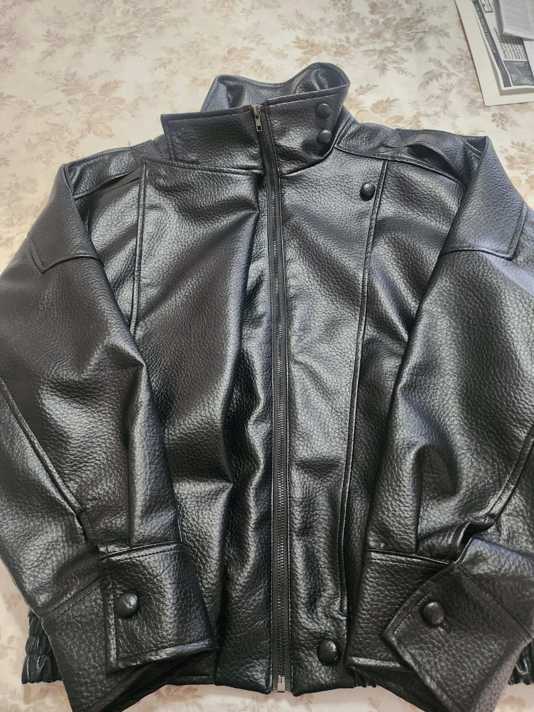 Black Faux Leather Jacket