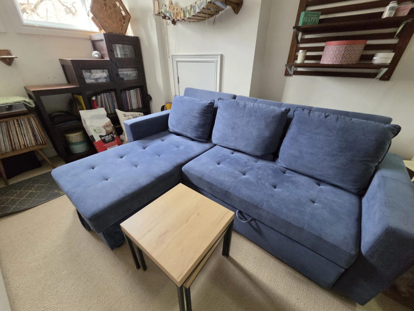 Blue Sectional Modular Structube Sofa Bed