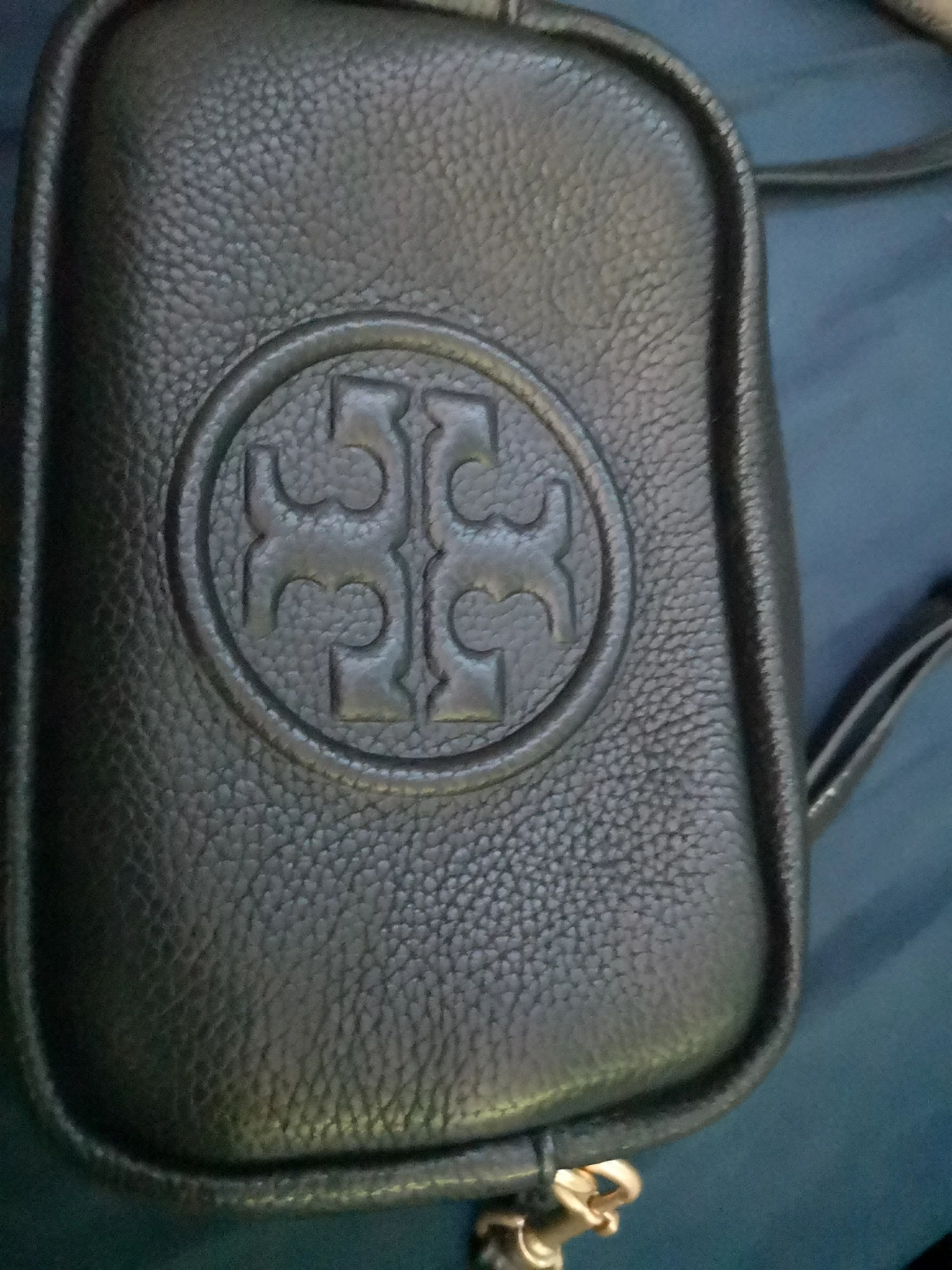Tory Burch Black Leather Camera Bag