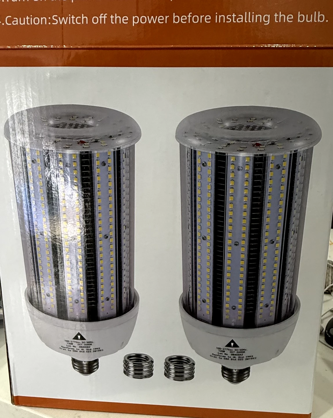 LED Corn Bulb Lights - 120W E26/E39