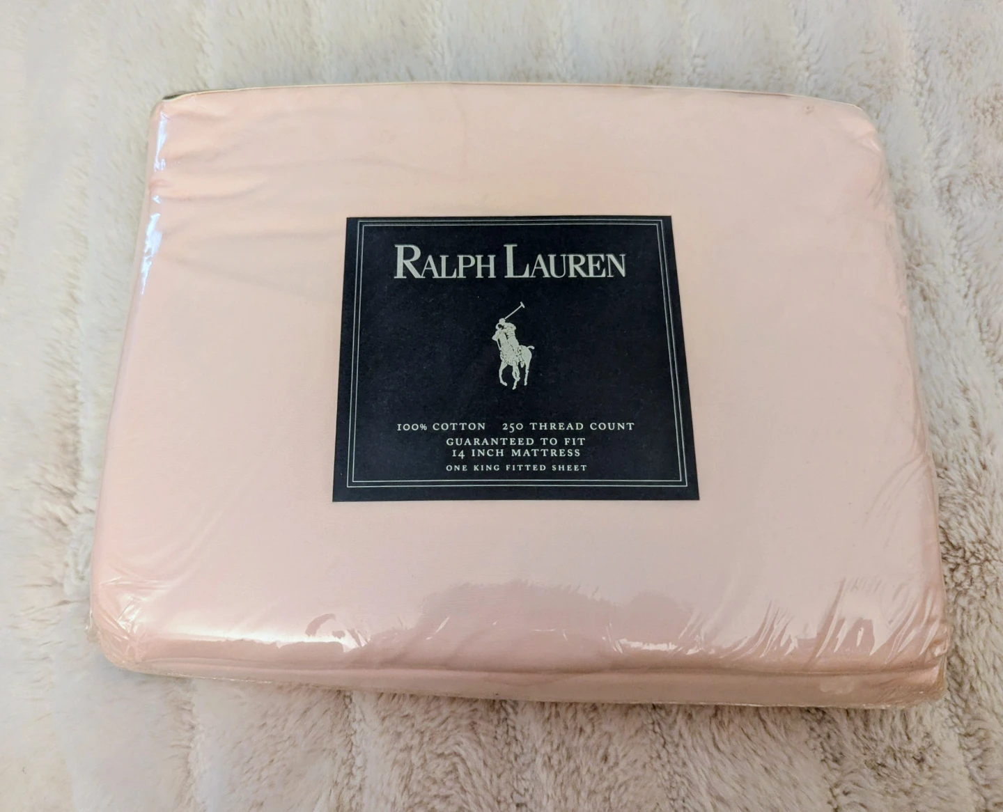 New! Ralph Lauren King Fitted Sheet - 100% Cotton