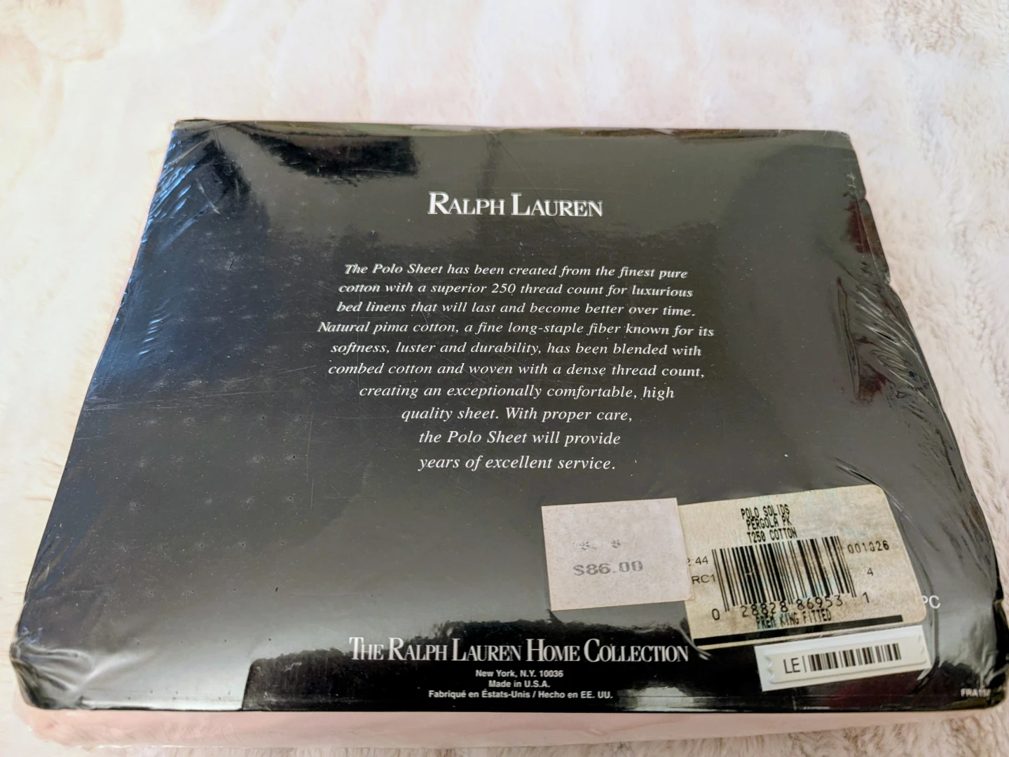 New! Ralph Lauren King Fitted Sheet - 100% Cotton - photo 2