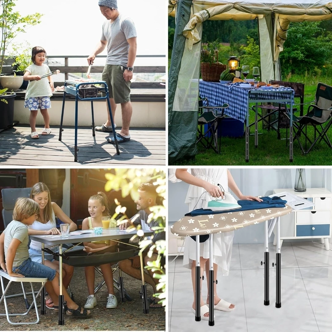 Folding Table Leg Extenders - 4 Levels Adjustable Height - photo 5