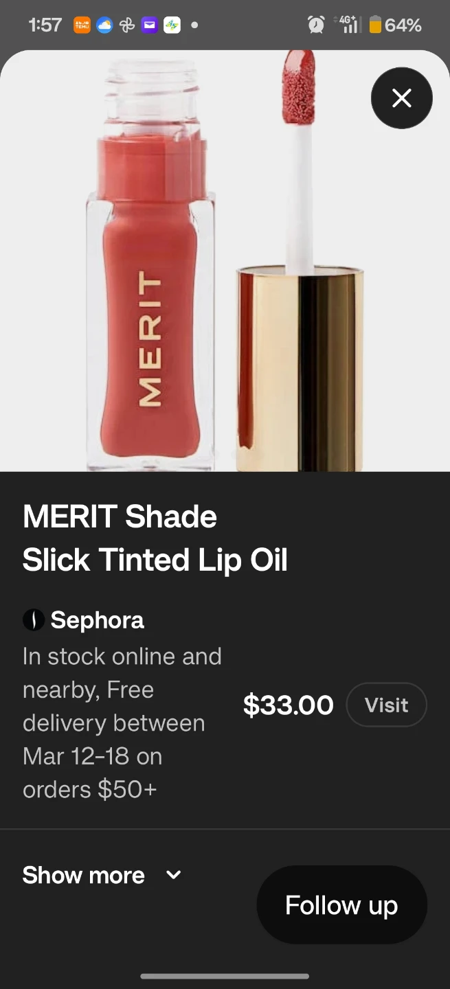 Merit Shade Slick Tinted Lip Oil - photo 3