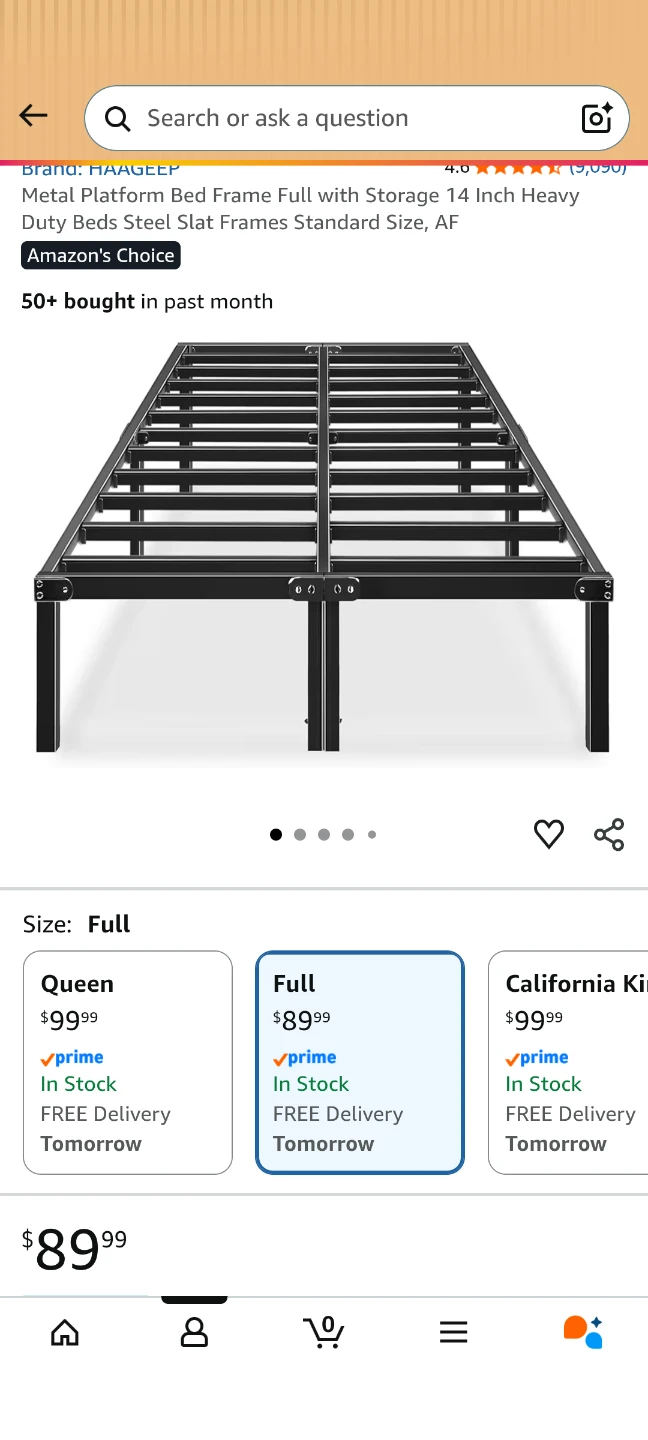 Metal Platform Bed Frame with Storage - photo 2