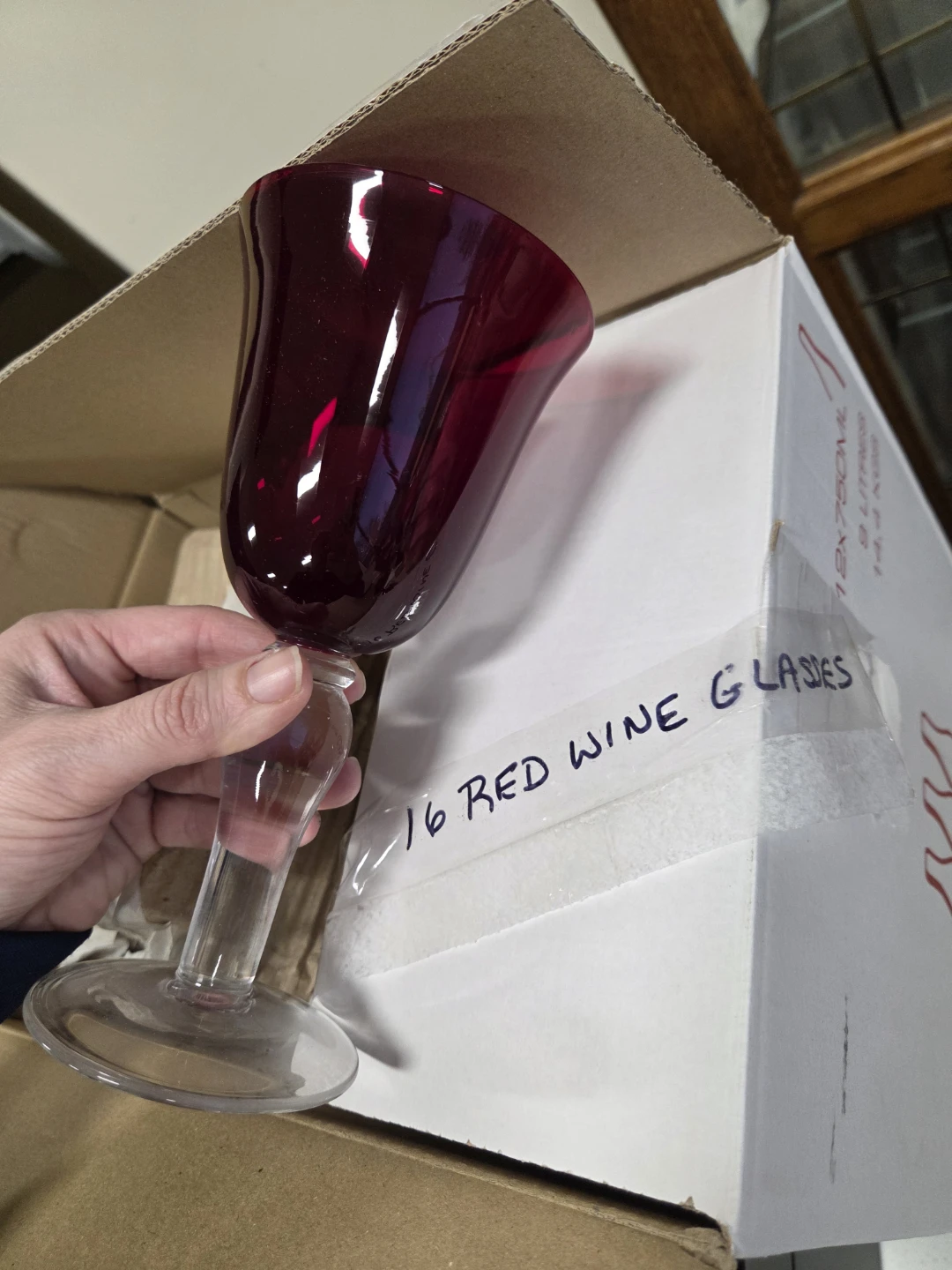 High quality thick base  Red Wine Glasses - Set of 16 - photo 4