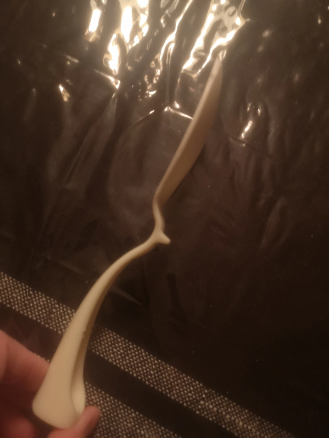 White Plastic Rice Spoon - photo 2