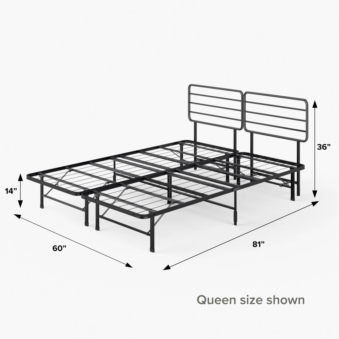 Black Metal Bed Frame with Headboard - Twin. - photo 2