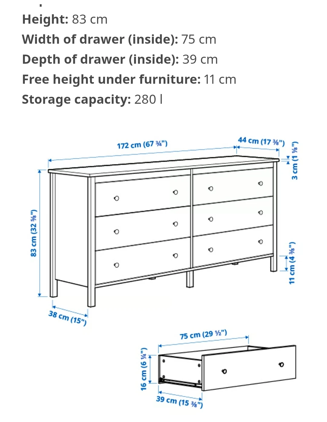 White Six-Drawer Dresser - photo 5