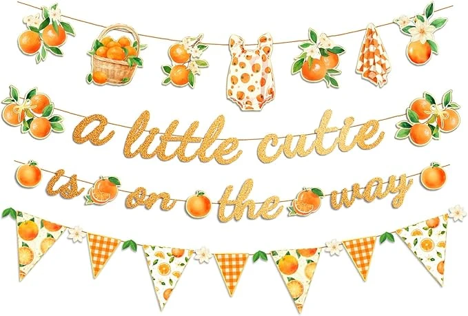 Baby Shower Party Banner - "A Little Cutie is On The Way"
