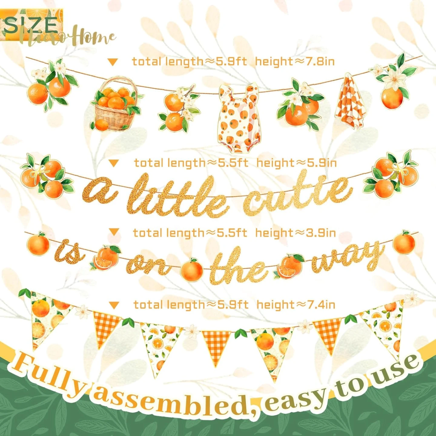 Baby Shower Party Banner - "A Little Cutie is On The Way" - photo 3