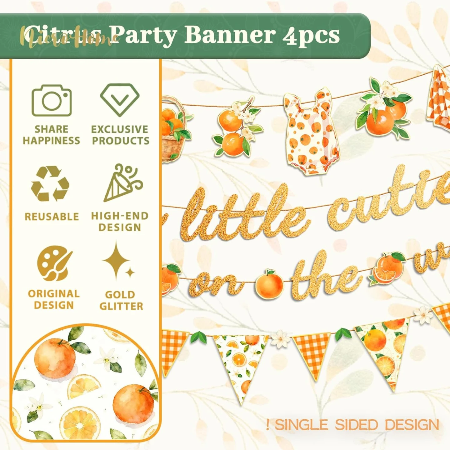 Baby Shower Party Banner - "A Little Cutie is On The Way" - photo 4