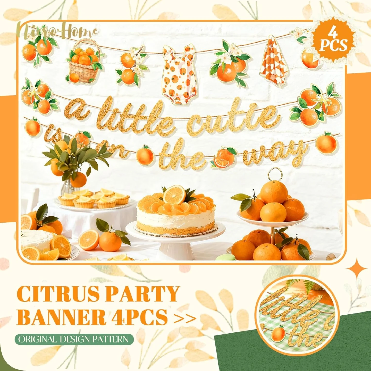 Baby Shower Party Banner - "A Little Cutie is On The Way" - photo 5