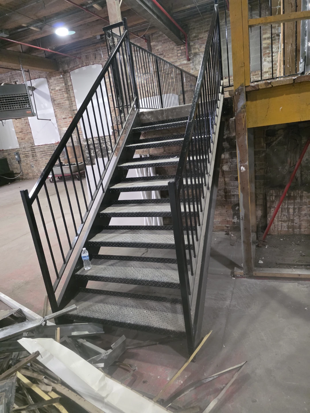 Metal Staircase with Handrails
