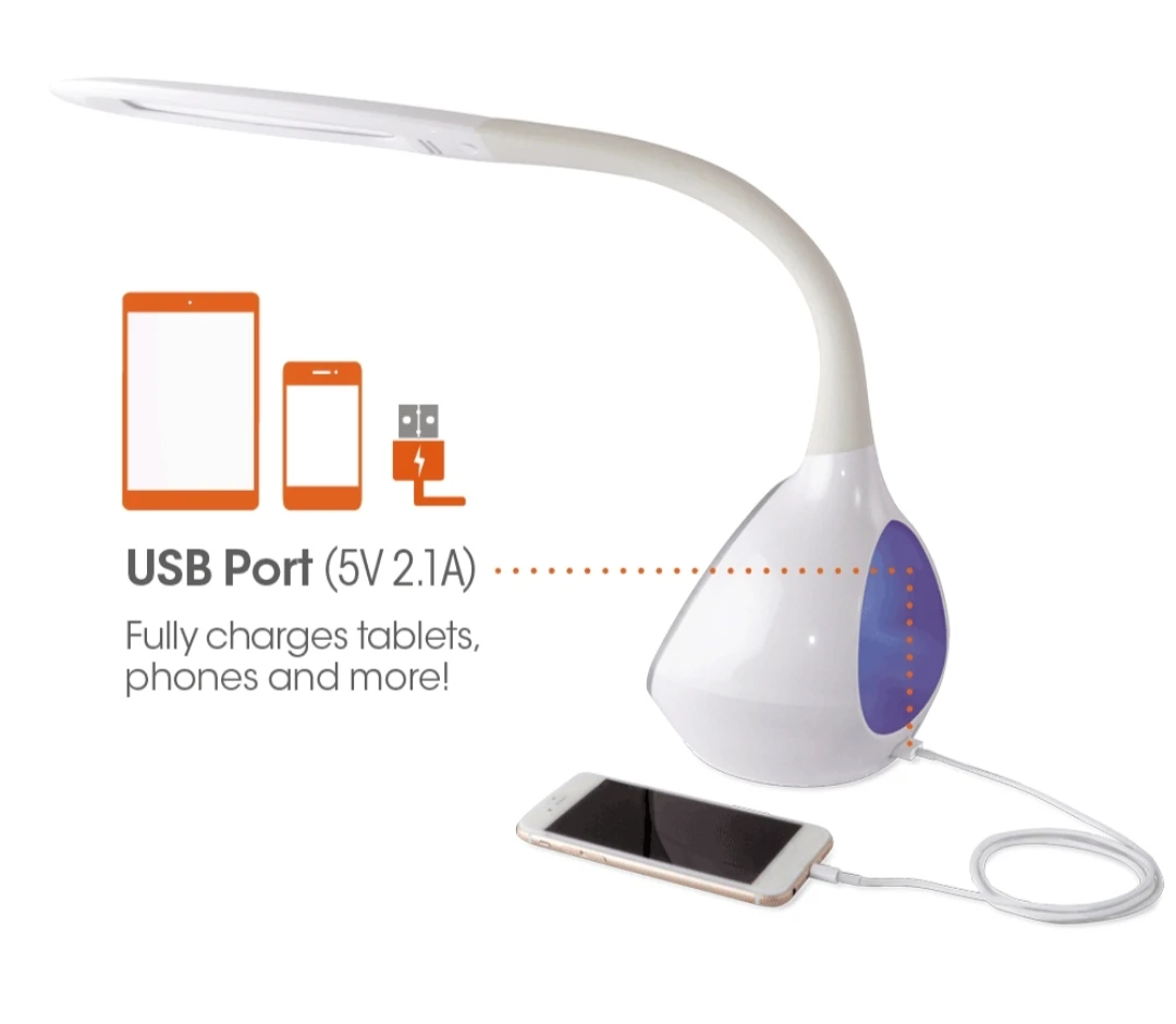 OttLite LED Desk Lamp T5U with USB Port - photo 3