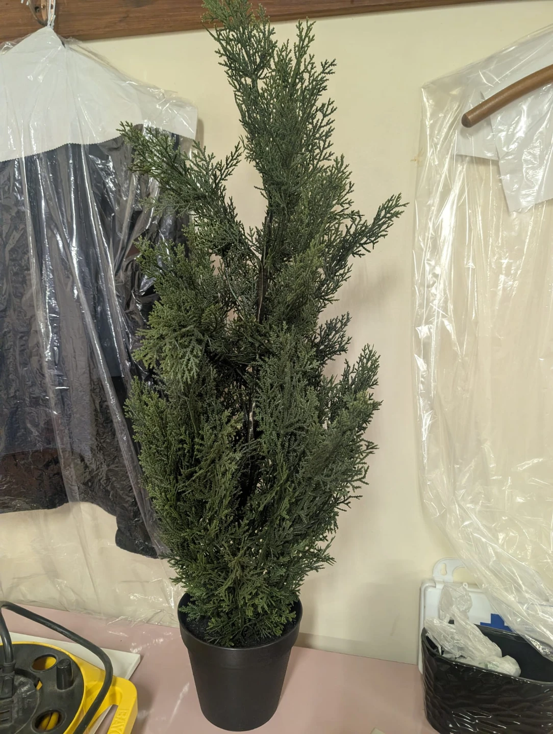 Artificial Cedar Tree in Black Pot - photo 2