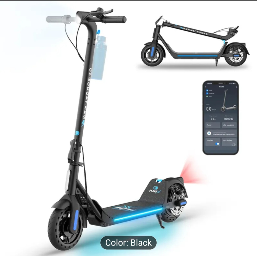 Gyrocopters FlashX Electric Scooter - Black
