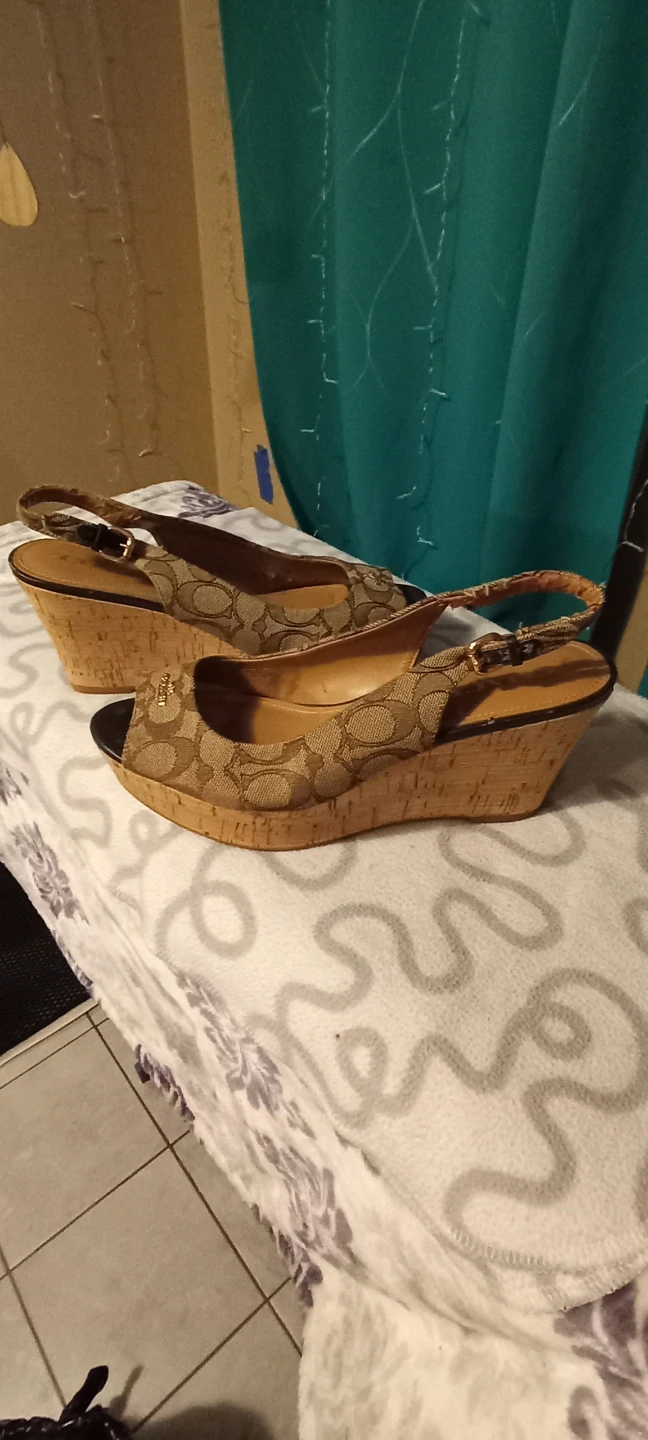 Coach Signature Canvas Wedge Sandals - photo 3