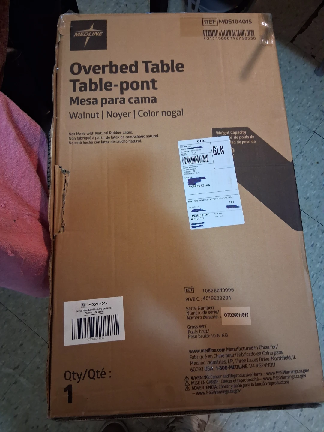 Medline Overbed Table-Pont - photo 2