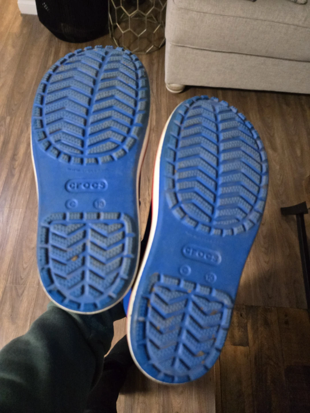 EUC Blue Crocs Rain Boots Size KIDS 13 - photo 2