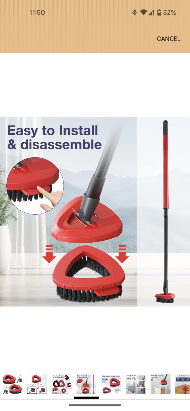 2 Pack Spin Mop Scrub Brush Head Replacement - photo 4