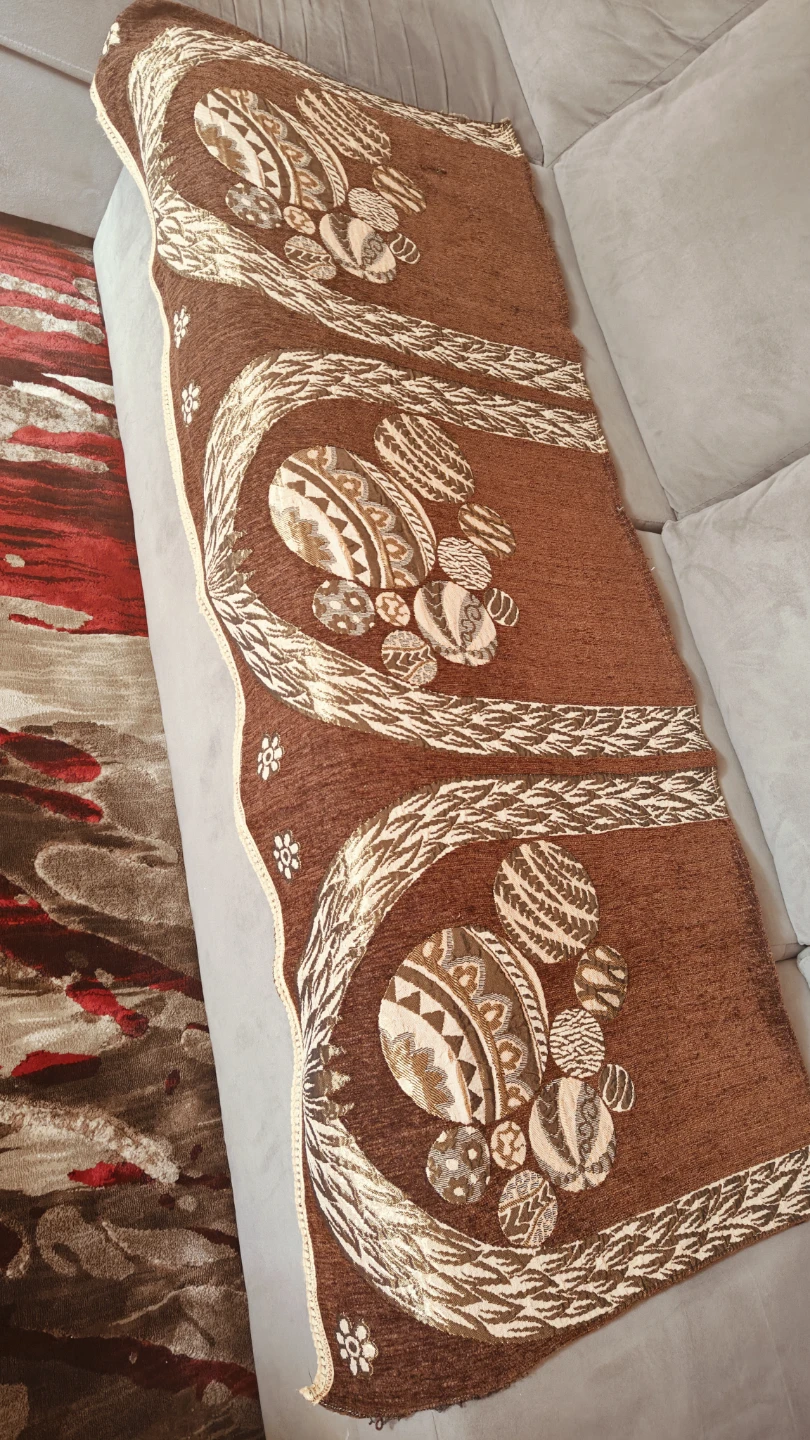 Brown Decorative Sofa Armrest Covers Set - photo 5