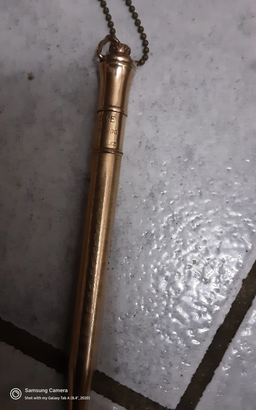 Vintage Mechanical Pencil Necklace 1920 Gold filled - photo 2