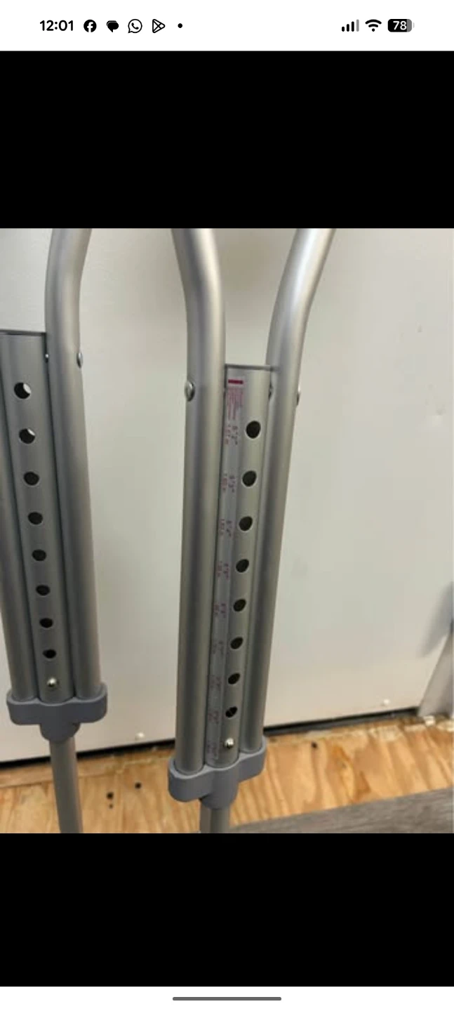 Adjustable Aluminum Crutches - photo 2