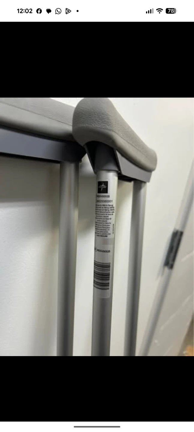 Adjustable Aluminum Crutches - photo 4
