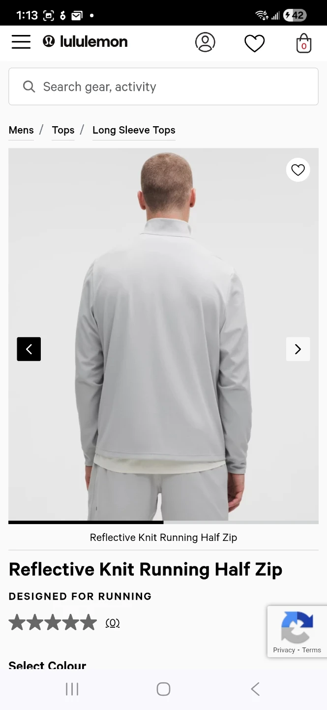 Lululemon reflective knot half zip mens long sleeve L - photo 3