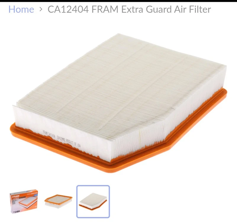 FRAM Extra Guard CA12404 Air Filter - photo 2