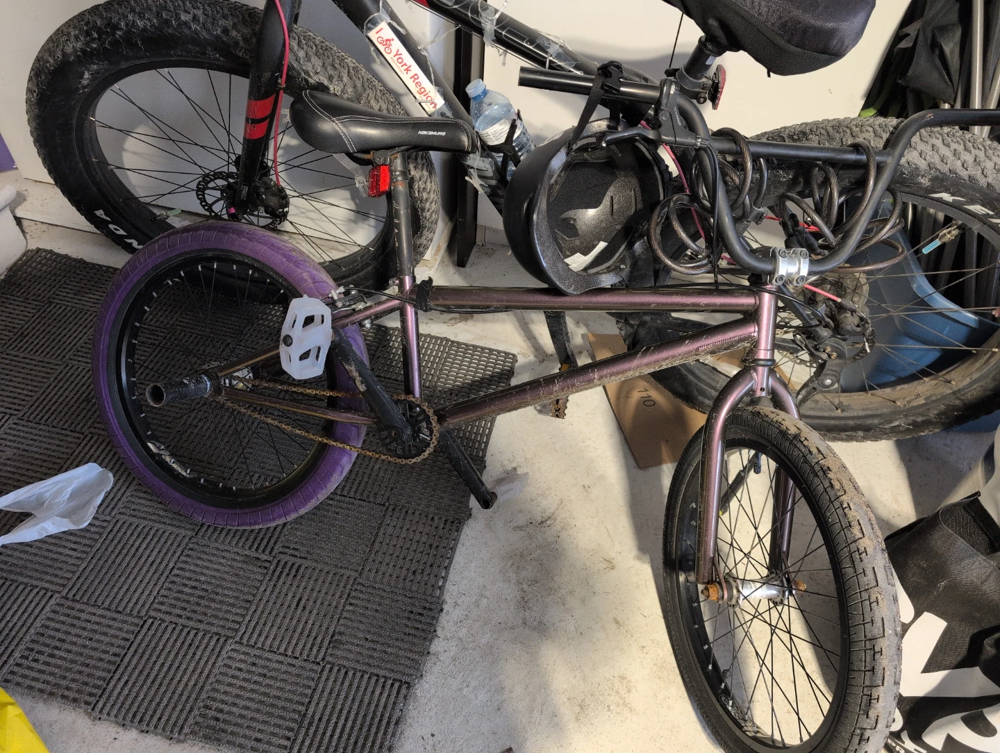 Purple BMX Bike