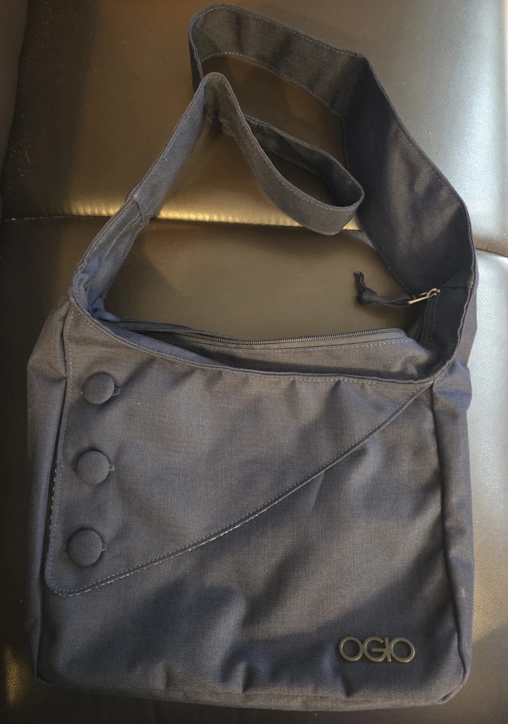 Ogio Navy Blue Crossbody Bag with Herringbone Lining - photo 2