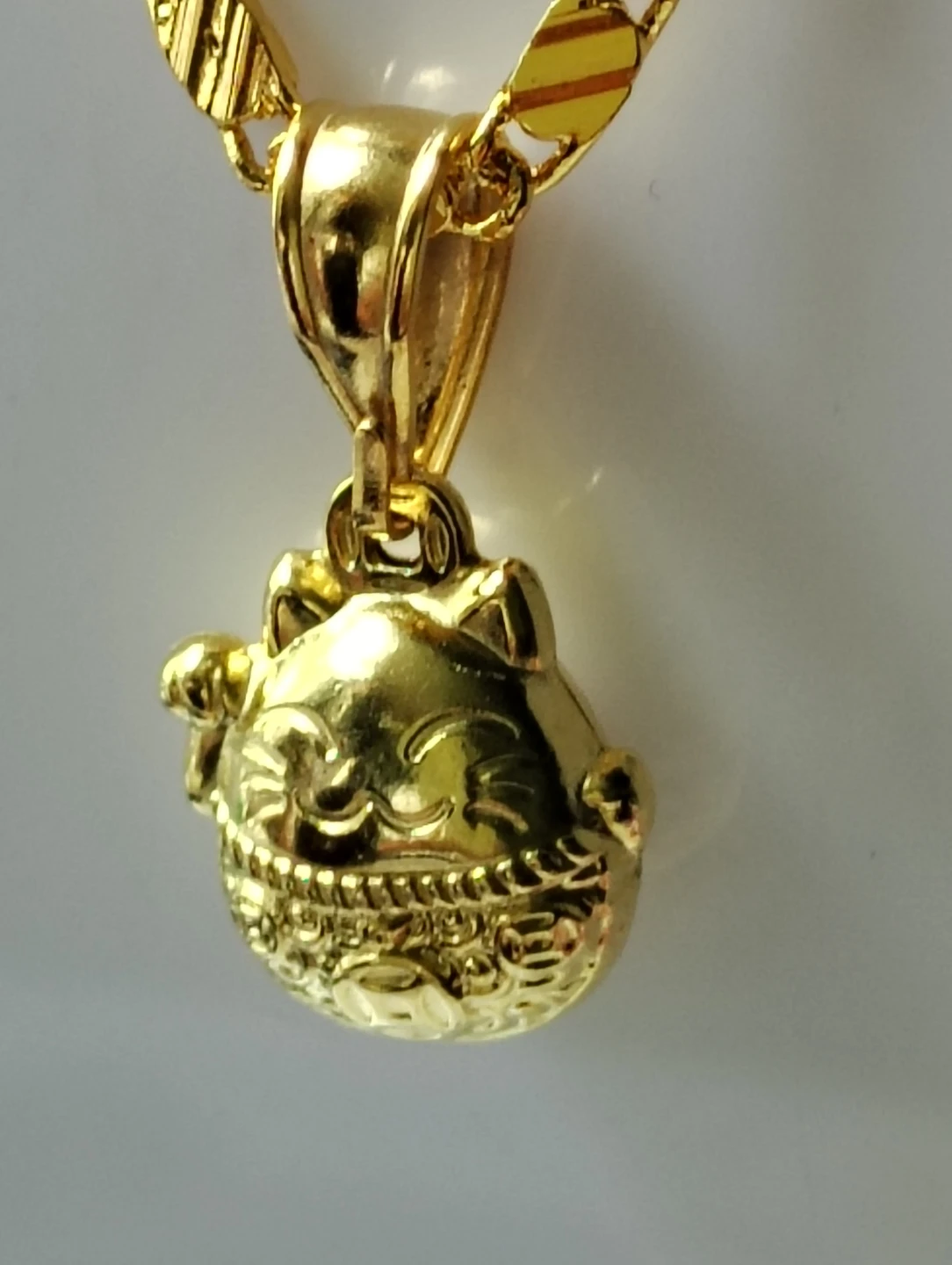 Gold Tone Cat Charm Necklace - photo 4